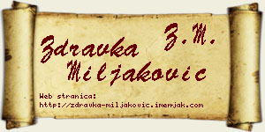 Zdravka Miljaković vizit kartica